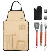 Conjunto de ferramentas para churrasco Aktive 7 Peças Churrasco Aço inoxidável 42 x 67 x 3 cm (4 Unidades) A Preço de Revenda - nacloset 2
