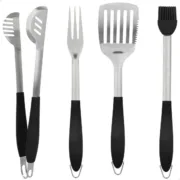 Conjunto de ferramentas para churrasco Aktive 4 Peças Churrasco Aço inoxidável 10 x 42 x 4 cm (4 Unidades) A Preço de Revenda - nacloset 2