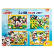 Set de 4 Puzzles Mickey Mouse 35 x 1,5 x 25 cm 48 Peças (6 Unidades) A Preço de Revenda - nacloset 2