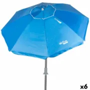 Parasol Aktive Azul Poliéster Alumínio 220 x 225 x 220 cm (6 Unidades) A Preço de Revenda - nacloset