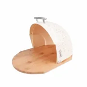 Cesta do Pão Feel Maestro MR-1678 Bege Prateado Madeira Plástico 1 Peça 27,5 x 21 x 37,5 cm Caixas de cozinha e caixas de pão - nacloset