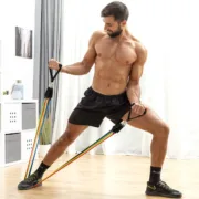 Conjunto de Elásticos de Resistência com Acessórios e Guia de Exercícios Rebainer Bandas elásticas - nacloset