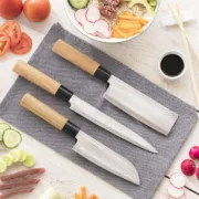 Conjunto de Facas Japonesas com Estojo de Transporte Profissional Damas·Q Acessórios de Cozinha - nacloset