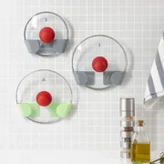 Conjunto de 3 Suportes Adesivos para Tampas de Panelas Smarack Acessórios de Cozinha - nacloset