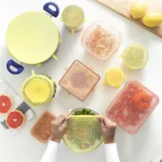 Conjunto de 10 Tampas de Cozinha Reutilizáveis e Ajustáveis Lilyd Acessórios de Cozinha - nacloset 2