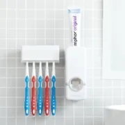 Dispensador de Pasta Dentes c/ Suporte para Escovas Acessórios e torneiras - nacloset 2