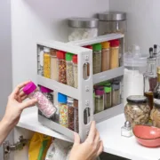 Organizador de Especiarias Deslizante e Giratório Rispick Acessórios de Cozinha - nacloset