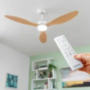 Ventoinha de Teto com Luz LED e 3 Pás ABS Wuled InnovaGoods Madeira 36 W Ar condicionado e ventiladores - nacloset 2