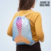 Saco Mochila com Cordas Sereia Junior Knows Bebés e Crianças - nacloset