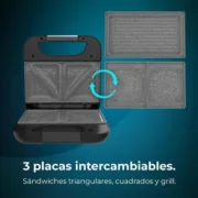 Sanduicheira Cecotec Rock’nToast Combo 800 W Cozinha | Gourmet - nacloset 2