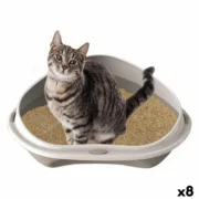 Caixa de Areia para Gatos Georplast GP10536 58 x 48 x 20,5 cm (8 Unidades) Animais de Estimação - nacloset