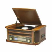 Jukebox Denver Electronics MCR-50MK3 USB 5W Madeira Eletrónica | Som - nacloset