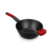Frigideira Wok BRA A412028 Vermelho/Preto Ø 28 cm Aço inoxidável (1 Unidade) (Ø 28 cm) Cozinha | Gourmet - nacloset