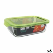 Lancheira Quttin Retangular 1L 22 x 15,5 x 6,5 cm (6 Unidades) A Preço de Revenda - nacloset
