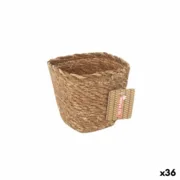 Cesta Multiusos Privilege   Castanho vime Quadrado 12 x 12 x 11 cm (36 Unidades) A Preço de Revenda - nacloset