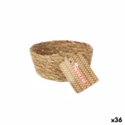 Cesta Multiusos Privilege   Castanho vime Redonda ø 12 x 5 cm (36 Unidades) A Preço de Revenda - nacloset
