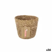 Cesta Multiusos Privilege   Castanho vime Redonda ø 12 x 11 cm (36 Unidades) A Preço de Revenda - nacloset