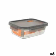 Lancheira Hermética MasterChef Cinzento Transparente Retangular 1,04 L (6 Unidades) A Preço de Revenda - nacloset