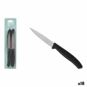 Conjunto de Facas de Descascar Quttin Basic Preto Prateado Aço inoxidável 9 cm 4 Peças (18 Unidades) Conjuntos de Facas - nacloset