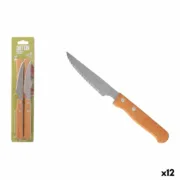 Conjunto de Facas para Carne Inde NATURA Castanho Prateado 10,5 cm 4 Peças (12 Unidades) Conjuntos de Facas - nacloset