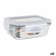Lancheira Hermética Santa Clara Transparente Retangular 375 ml (12 Unidades) A Preço de Revenda - nacloset