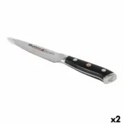 Faca de Cozinha Quttin Damaskus Preto Prateado 12 cm (2 Unidades) Cozinha | Gourmet - nacloset