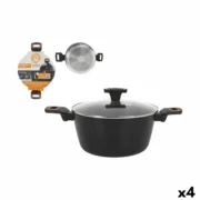 Caçarola com Tampa MasterChef 24 cm 2,5 mm (4 Unidades) A Preço de Revenda - nacloset