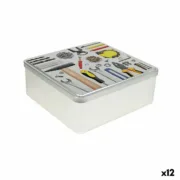Caixa Multiusos Confortime Tools Metal 23,7 x 22,2 x 8,9 cm (12 Unidades) A Preço de Revenda - nacloset