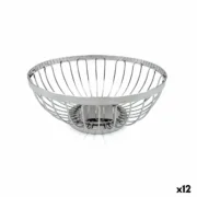 Cesta do Pão My Bar Gourmet Prateado Metal ø 20,5 x 8,5 cm (12 Unidades) A Preço de Revenda - nacloset