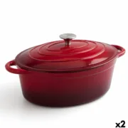 Caçarola com Tampa Bidasoa Fierro Vermelho 4,3 L 30 x 23 cm (2 Unidades) A Preço de Revenda - nacloset