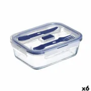 Lancheira Hermética Luminarc Pure Box Active Duas cores Vidro 1,22 L 16 cm (6 Unidades) A Preço de Revenda - nacloset
