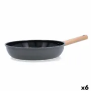 Frigideira Bidasoa Mia Cinzento Metal Ø 28 cm (6 Unidades) Cozinha | Gourmet - nacloset