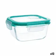 Lancheira Hermética Quid Ciclon Turquesa Vidro 530 ml (12 Unidades) A Preço de Revenda - nacloset