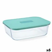 Lancheira Hermética Luminarc Joy Azul Vidro 1,5 L (6 Unidades) A Preço de Revenda - nacloset