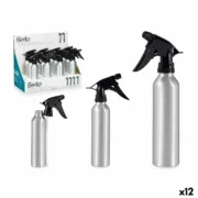 Garrafa Pulverizadora Berilo 37581 Preto Prateado Alumínio Polipropileno 300 ml (12 Unidades) A Preço de Revenda - nacloset