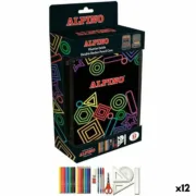 Estojo Duplo Alpino Multicolor 32 Peças (12 Unidades) Estojo 2 Divisórias - nacloset