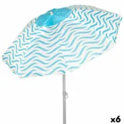 Chapéu de praia Aktive Azul Ø 220 cm 220 x 200 x 220 cm (6 Unidades) A Preço de Revenda - nacloset