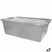 Caixa de Armazenagem Curver Cinzento Plástico 26 L 55 x 19 x 35 cm (7 Unidades) A Preço de Revenda - nacloset