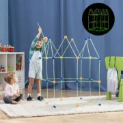 Kit de Construção de Fortalezas para Criança Archikitt InnovaGoods 85 Peças Bebés e Crianças - nacloset