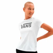 Camisola de Manga Curta Mulher Vans Flying Branco Moda | Acessórios - nacloset