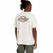 Camisola de Manga Curta Homem Dickies Wood Logo Branco Moda | Acessórios - nacloset 2