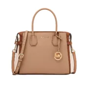 Bolsa Mulher Michael Kors MERCER CAMEL MULTI Castanho 30 x 23 x 10 cm Acessórios de Moda - nacloset