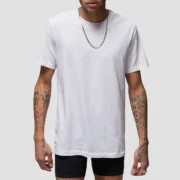 Camisola de Manga Curta Homem Nike Flight Base Tee JM0625 001 Branco Moda | Acessórios - nacloset 2