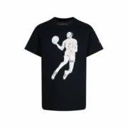 Camisola de Manga Curta Infantil Jordan Air Preto Moda | Acessórios - nacloset 2