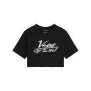 Camisola de Manga Curta Mulher Vans GO ANYPLACE CREW CROP II Preto Moda | Acessórios - nacloset