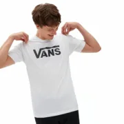 Camisola de Manga Curta Homem Vans Mn Classic Branco Preto Moda | Acessórios - nacloset 2