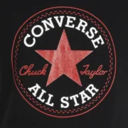 Camisola de Manga Curta Infantil Converse Preto Moda | Acessórios - nacloset