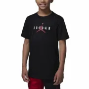 Camisola de Manga Curta Infantil Jordan Jumpman Sustainable Preto Moda | Acessórios - nacloset