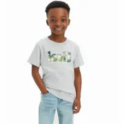 T-shirt Levi’s Camo Poster Logo Gray Cinzento Moda | Acessórios - nacloset