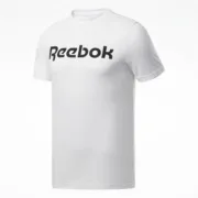 Camisola de Manga Curta Homem Reebok Graphic Series Linear Logo Branco 2XL Moda | Acessórios - nacloset